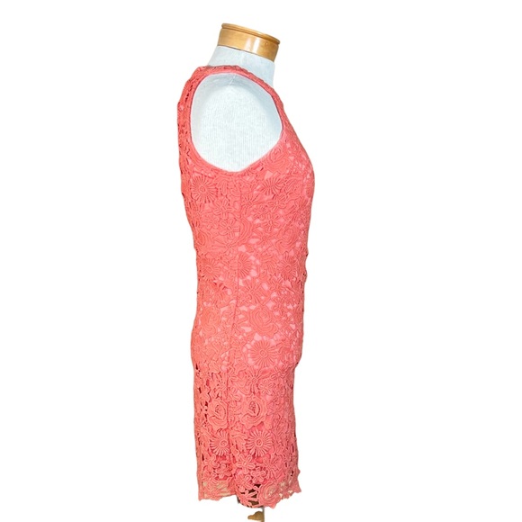 Lulus Women’s Coral Appliqué Lace Body Con Cocktail Wedding Guest Dress … - Picture 5 of 9